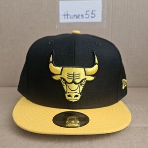 New Era Chicago Bulls Snapback Cap (Black & Yellow)